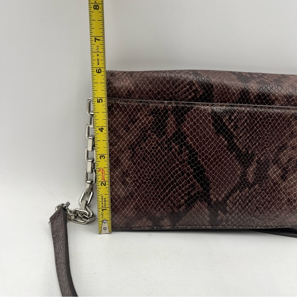 Michael Kors Brinkley Md Python Embossed Leather … - image 2